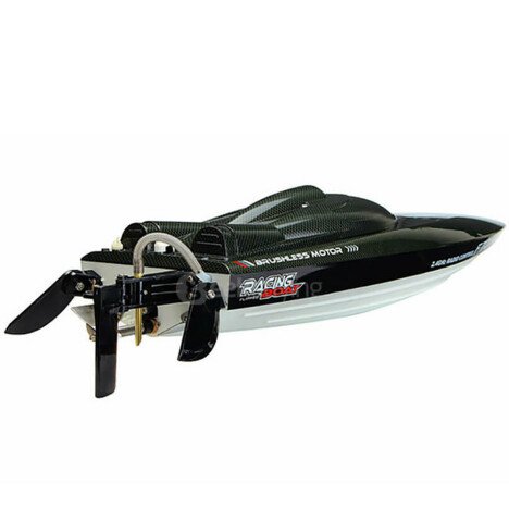 Barca cu telecomanda iUni FT011 High Speed Racing Flipped Boat, Negru